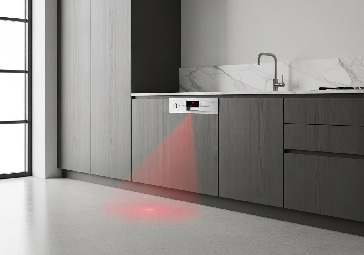 Sleek Bosch dishwasher in modern kitchen
